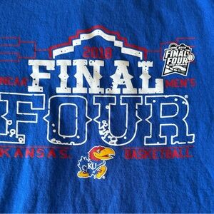 University of Kansas medium 2018 final four bike tee shirt.
